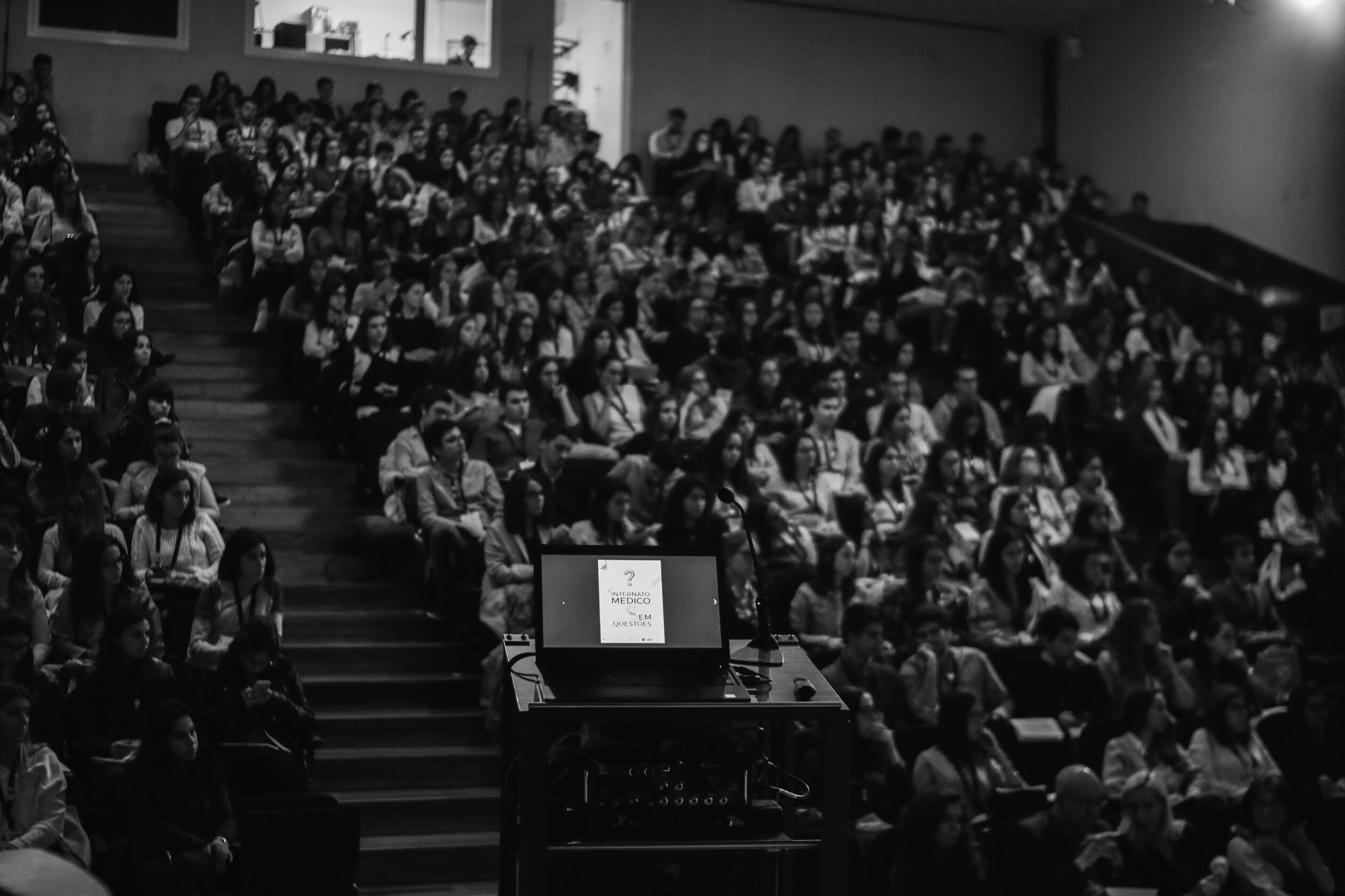 Students sitting in a lecture hall